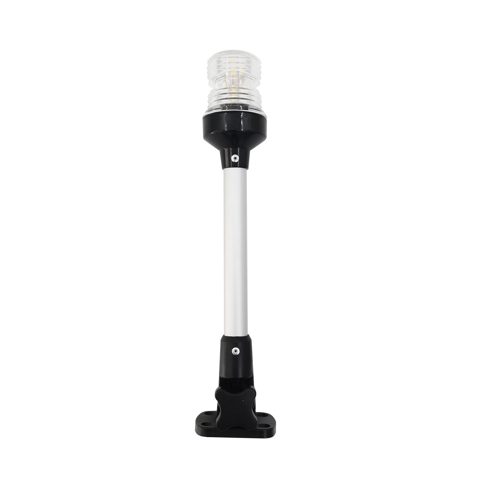 NCPSAKD Stern Light, Anchor Light, 360° Full View LED Boat Light, Angle Adjustable Aluminium Pole Marine Navigation Lamp,12in