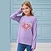 Kids Heart Print Long Sleeve T-Shirt Loose Crewneck Pullover Comfy Basic Casual Tee Tops for Girls Boys 2-14 Years
