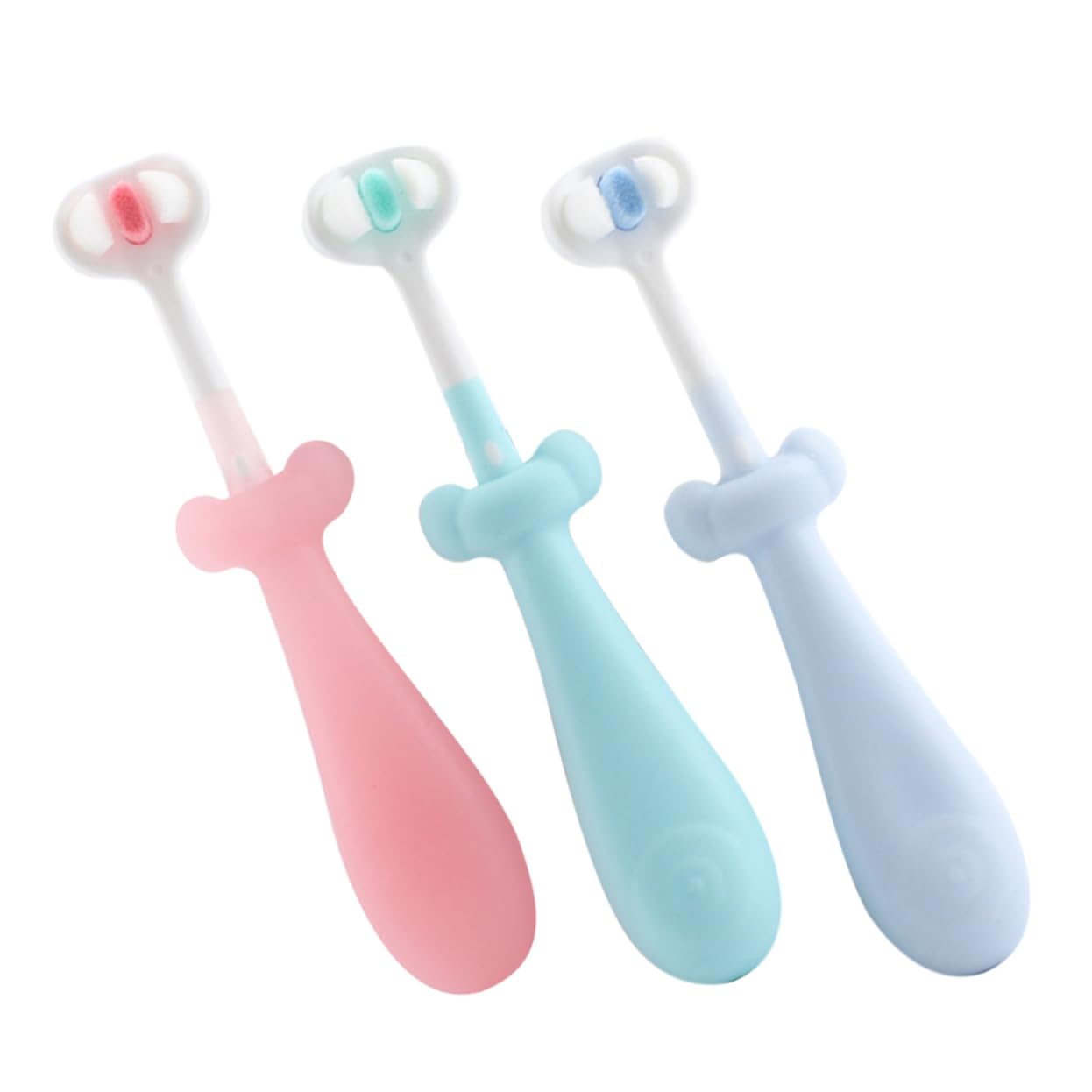 5 Set Spazzolini Per Antiscivolo E Setole Morbide Spazzolino Carino Per Denti Per Orale Dei Piccoli 3 Pezzi*5