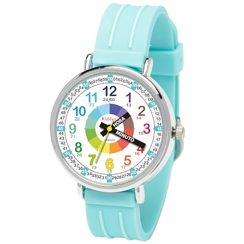 Kiddus Reloj Educativo para Niño, Niña, Reloj Infantil a Partir de 5 Años. con Sistema Time Teacher, Aprende la Hora con los Ejercicios Incluid