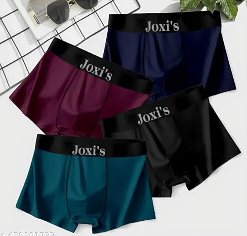 Image of Joxi's Men's Cotton Blend Trunks Pack of 4 | Soft Stretch Comfortable for Men