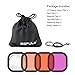 GEPULY 4 Pack Underwater Dive Filters for GoPro Hero 8 9 10 11 12 13 Black Official Waterproof Housing Case in Red, Light Red, Magenta, and 5X Close-up Filters for Underwater Color Correction