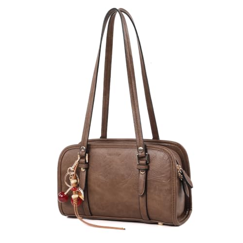 TANTOMI Shoulder Bag for Women PU Leather Handbags Purses with Cherry Charm