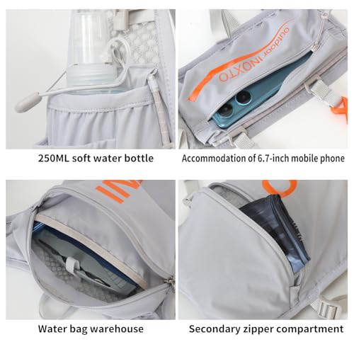 Image of INOXTO Running Hydration Vest Backpack,Lightweight Insulated Pack with 1.5L Water Bladder Bag Daypack for Trail Hiking Running Cycling Race Marathon for Women Men