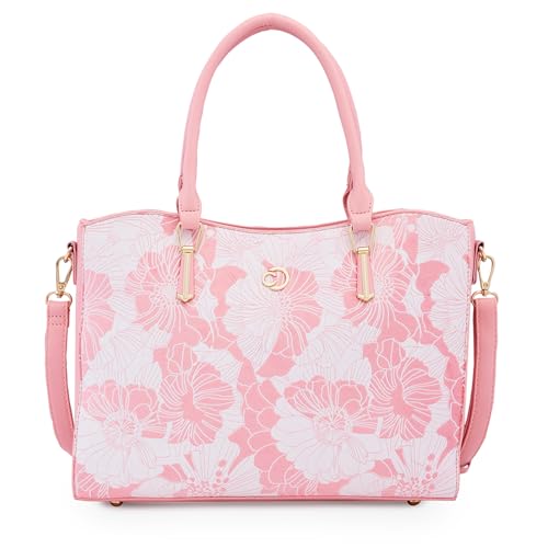 Image of Caprese Margot Satchel Bag, Medium | Stylish Floral Print Handbag for Women with Adjustable & Detachable Sling Strap | Secure Zip Closure | Perfect for Office & Daily Essentials