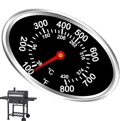 Grill Lid Thermometer Heat Indicator Replacement Parts for Nexgrill 720 Series (720-0697/720-0737/720-0830H/720-0888) BBQ Temperature Gauge, Heat Indicator and Outdoor Cooking Tools
