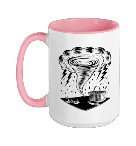 Meteorologist Doppler Radar Screen Art Obsession Loop Nws Ceramic Mug, Pink/White, 15oz