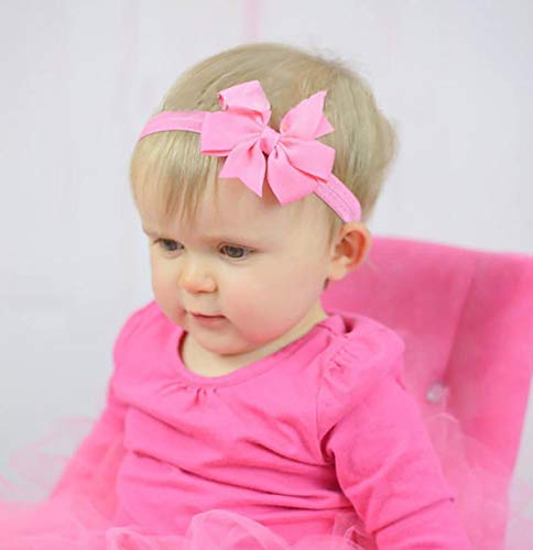 Jollybows 40Pcs Baby Girls Grosgrain Ribbon Hair Bows Headbands 3" Hair Band Hair Accessories For Infants Newborn Toddler #TOP4