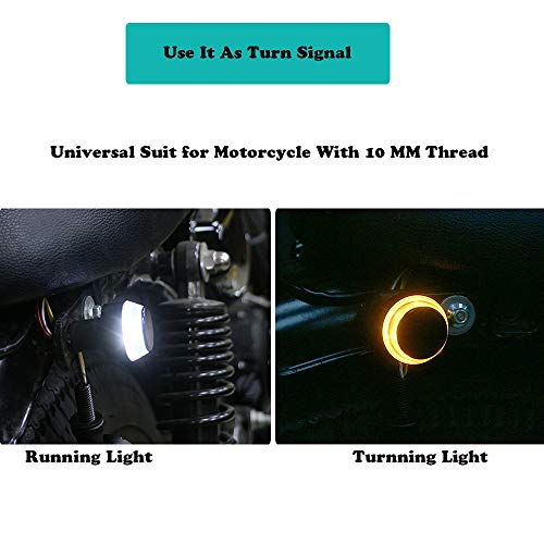 Motorcycle Handlebar End Light ,12 Led Turn Signal Lamp Scooter Blinker Flasher Resistor Front Rear Light Assembly,For Chopper Cruiser Classic Vintage Motorbike #TOP4