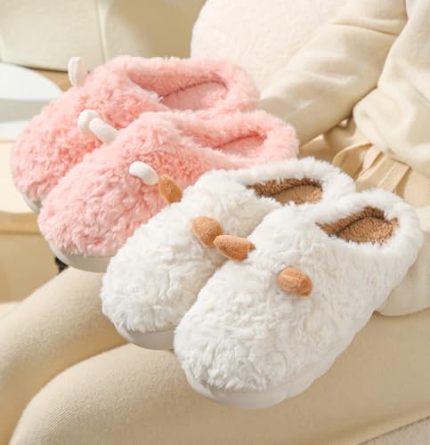 Slippers for Women Comfortable Warm House Slippers with Anti-Skid Rubber Sole Cute Animal Slip on Indoor and Outdoor Shoes2