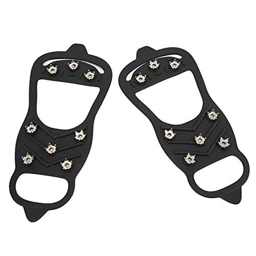 P 8Dientes Crampones de Uñas para Caminar en la Nieve Al Aire Libre Antideslizantes Zapatos para Hielo Cubiertas de Picos Cubierta de Picos para ZapatosPicos para Zapatos de
