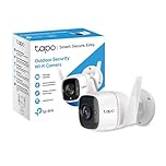 TP-Link Tapo 2K HD Security Camera Outdoor Wired, Built-in Siren, Night Vision, IP66 Weatherproof, Motion/Person Detection, Works w/Alexa & Google Home, Cloud/SD Card Storage, 2-Way Audio,White