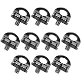 [photo by Me] 10個セット 一眼レフカメラ クイックストラップ用 ストラップアダプター 1/4インチ クイックリリース リングストラップ 速写ストラップ用 カメラネジ 三脚穴 マウントスクリュー 交換 取り替え 金具 接続 装着