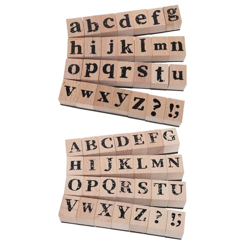Tampons en bois et caoutchouc alphabet pour réussir des impressions nettes