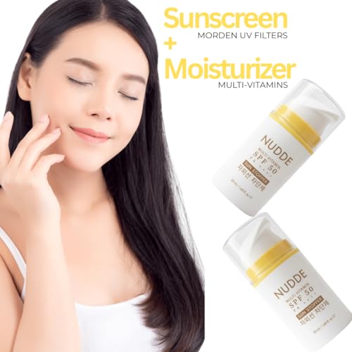 Image of Hydrating Fluid + Glow Booster | Multi Vitamin Sunscreen SPF 50 PA++++ | Broad Spectrum UVA /UVB Protection | No White Cast | Ultra Light Weight | 3% Niacinamide, Vitamin C, E & B5 | Korean Inspired Glow Sunscreen | In-Vivo & Dermatologically Tested | For All Skin Types | 50g
