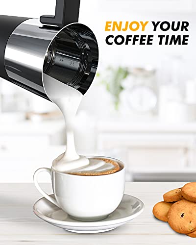 Giveneu Electric Milk Frother, Electric Milk Steamer, Automatic Hot And Cold Milk Foam Maker For Coffee, Latte, Hot Chocolates And Cappuccino(4Oz/10Oz), Advanced Strix Temp Control #TOP5
