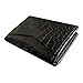 LAMBROSDN Alligator Card Wallet, Handmade Alligator Bifold Card Holder, Black Alligator Card Case, Minimalist Card Holder, Leather Card Holder, Small Card Case, Wallet for Cards (Black)