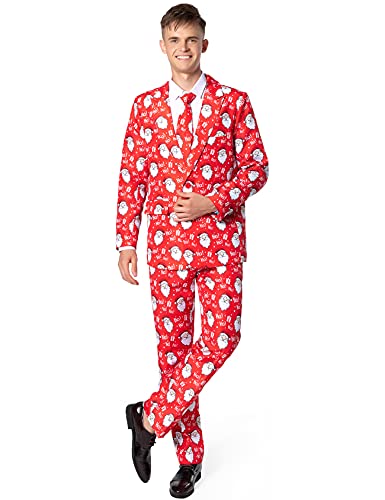ACH Christmas Suit for Men Party Costume Adult in Different Prints 3PCS Ugly Funny Mens Jacket...