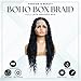 PIB 24'' Full Lace Bohemian Box Braid Wig - Knotless Braided Wigs for Black Women - Synthetic Braided Wig with Natural Baby Hair - Jet Black #1