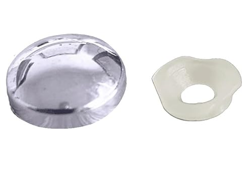 4 x Screw Cover Caps for No 6-8 Gauge Screws, Firm Clip-On Type, Chrome Effect