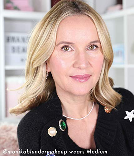 Nude Illusion Liquid Foundation - Medium - Medium To Full Coverage Foundation With Niacinamide & Lotus Extract - Natural Skin Finish - Blurs, Conceals & Contours - Travel-Friendly Tube #TOP3