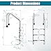 Toolsempire Swimming Pool Ladder, 3-Step Stainless Steel In-Ground Pool Ladder with Non-Slip Steps & Handrails, Heavy Duty Entry and Exit System for Inground Indoor & Outdoor Pools
