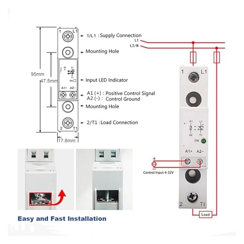 Module de relais statique automatique mini TRA23D25 25A isolation thermique optimale - 3