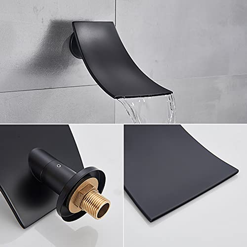 Ensemble combiné de douche noir à effet pluie pour spa à la maison - 4