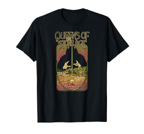 Image of Official Queens of The Stone Age Logo Band Stoner Rock Retro T-Shirt