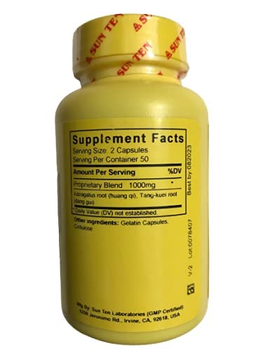 Sunten - Tang-Kuei & Astragalus Combination Capsules/Dang Gui Bu Xue Tang/當歸補血湯 #TOP2