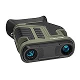 WOSPORTS 4K Night Vision Goggles – 10X Optical & 8X Digital Zoom, 1315FT Infrared Range, Rechargeable 5000mAh Battery, IPX Waterproof, Ideal for Camping, Army Green