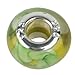 TheBeadsFactory 100pc Lot [PREMIUM HIGH QUALITY] Silver Lampwork Murano Glass European Mix Beads with SINGLE CORE - Compatible with Pandora, Chamilia, Troll, Biagi