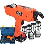 Fablestoryem Rebar Tying Tool, 8-34mm/30-60mm Automatic Rebar Tying Machine, Handheld Rebar Tie Rechargeable Rebar Tier Machine for Steel, Aluminum(1500mAh/13200mAh Lithium Battery X 2),8-34MM