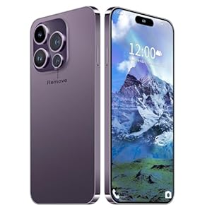 Huness 15PROMA X – Teléfono celular desbloqueado, batería de 6800 mAh, 6.8 HD, teléfono desbloqueado, 16+512 GB Android 14 con tarjeta de memoria de 128 GB, doble SIM/5G/bloqueo de huellas dactilares