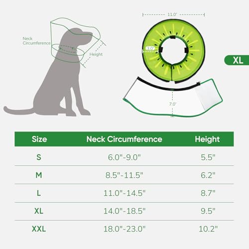 Image of Supet Sponge Dog Cone Collar Stop Licking After Surgery, Dog Donut Collar | Adjustable Dog Recovery Collar Alternative, Detachable Shield, Soft, Comfy Cone, Neck Pillow for Large Dogs