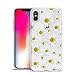 Unov Compatible Case Clear with Design Slim Protective Soft TPU Bumper Embossed Flower Pattern [Support Wireless Charging] Cover for iPhone Xs (2018) iPhone X (2017) 5.8 Inch(White Daisy)