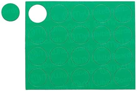 3/4" Green Circle/Colored Magnetic Shapes and Indicators for Planning/Scheduling Boards 20/Pkg