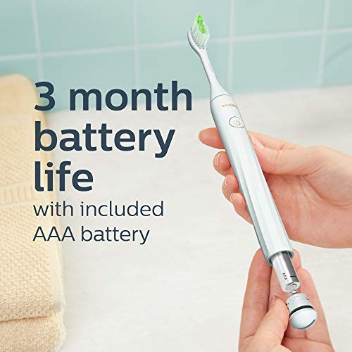 Philips One by Sonicare Battery Toothbrush, Mint Light Blue, HY1100/03 - Image 4