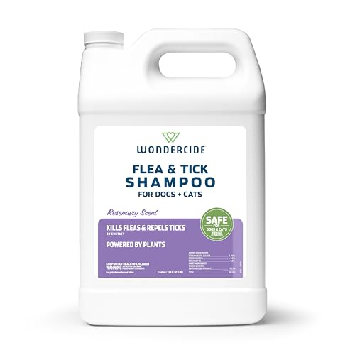 Image of Wondercide - Flea & Tick Shampoo for Dogs and Cats - Flea and Tick Treatment with Natural Essential Oils - for Pets Over 4 Months - Powered by Plants - Rosemary - 128 Fl oz