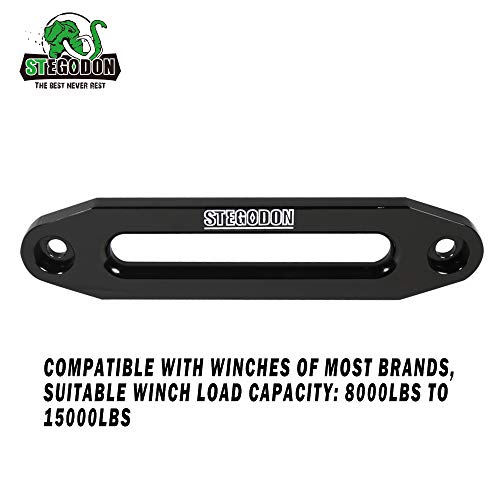 Stegodon 10" Aluminium Winch Hawse Fairlead Black Finish Cast Iron For Synthetic Rope Winch 8000-13000Lbs Winch(All Black) #TOP3