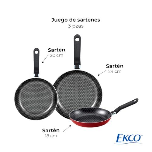 La mejor selección de Juego rojo negro Top 5. 2 juego rojo negro marca EKCO (2)