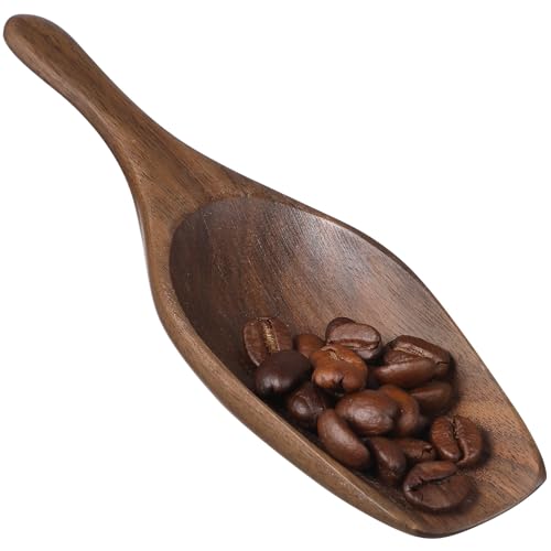 Garneck Cuillère à Café en Bois Naturel, Pelle à Poudre Confortable et Sûre, Cuillère à Thé Classique pour Doser Café et Thé Précision