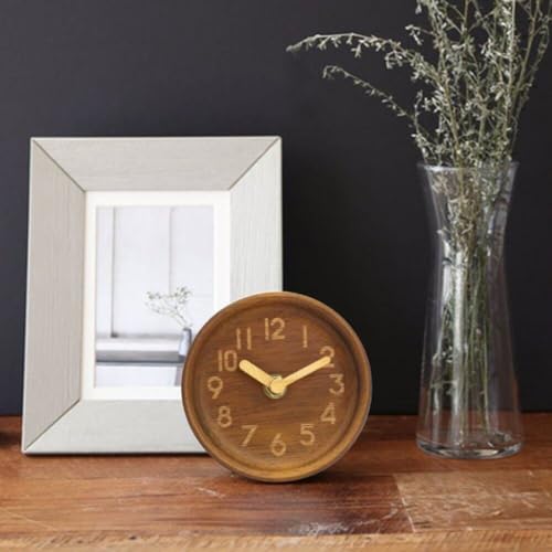 Mesa de escritorio de madera sin ruidos gracias al reloj silencioso 7