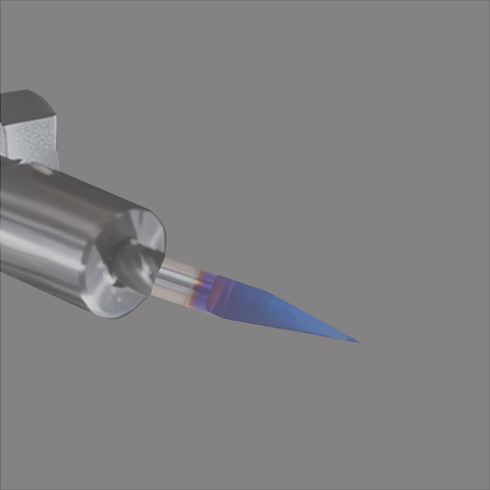 VIC012 Punte per fresatrice CNC, punte da incisione a 30 gradi, punta 0,005 con gambo da 1/4, rivestimento nano blu, in carburo solido, punta per scanalatura a V, per intaglio di segnaletica (15 gradi