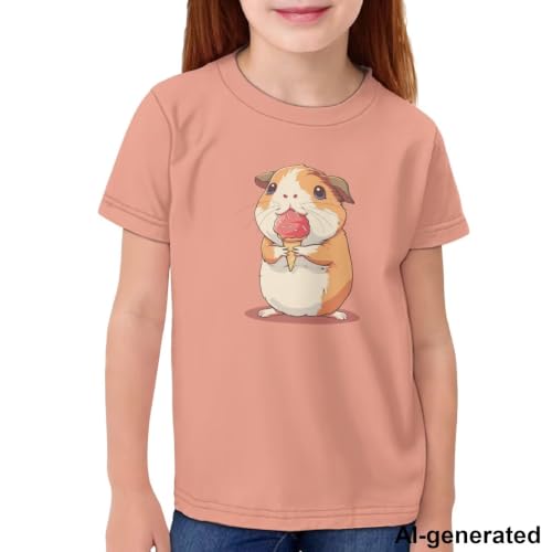 Image of Novelty 3D Graphic T Shirts for Kids Crew Neck Funny Animal Print Short Sleeve Girls Tshirts 3-16 Years