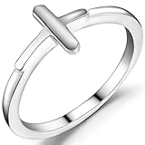 Jude Jewelers Anillo de acero inoxidable con cruz cristiana religiosa