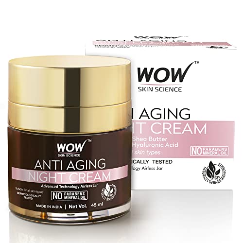 WOW Skin Science Cream Anti Aging No Parabens & Mineral Oil Night Cream, 50mL