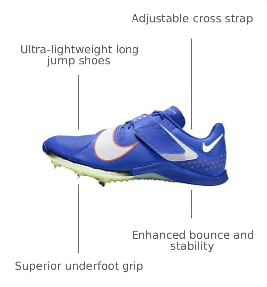 Image of Zoom Elite Long Jump Shoes (Unisex - White /Black-Laser Orange-Hyper Pink) by Nike