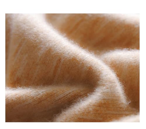 Mens Winter Cashmere Round Neck Sweater Loose Wool Knitted Business Bottoming Pullover3