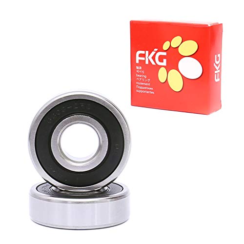 FKG 6303-2RS 17x47x14mm Deep Groove Ball Bearing Double Rubber Seal Bearings Pre-Lubricated 2 Pcs